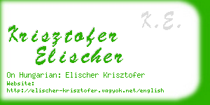 krisztofer elischer business card